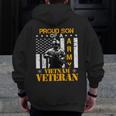 Proud Son Of A Army Vietnam Veteran Cool Zip Up Hoodie Back Print