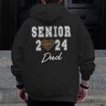 Retro Matching Family Football Class Of 2024 Dad Zip Up Hoodie Back Print