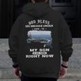 My Son Is Uss Abraham Lincoln Cvn Zip Up Hoodie Back Print