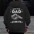 Soon To Be Dad Est 2023 Expect Baby New Dad Christmas Zip Up Hoodie Back Print