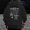 To My Stepped Up Dad His Name Zip Up Hoodie Back Print