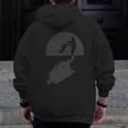 Super Dad Shadow Zip Up Hoodie Back Print