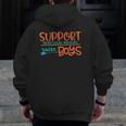 Support Your Local Wildlife Raise Boys Zip Up Hoodie Back Print