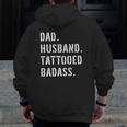 Tattoo Tattooed Dad From Daughter Son Wife Zip Up Hoodie Back Print