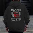 Truck Driver Trucker Dispatchers Zip Up Hoodie Back Print