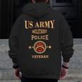 Us Army Military Police Veteran Law Enforcement Officer Zip Up Hoodie Back Print