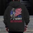 US Army Veteran Defender Of Liberty 4Th July DayShirt Zip Up Hoodie Back Print