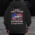 Us Coast Guard Veteran Flag Veteran Zip Up Hoodie Back Print