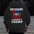 Veterans Against Trump Anti Trump Military Zip Up Hoodie Back Print