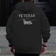 Veterans Ch-46 Sea Knight Helicopter Zip Up Hoodie Back Print