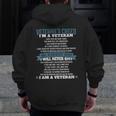 Veteran's Creed Patriot Grandpa Vietnam War Zip Up Hoodie Back Print Veteran's Creed Patriot Grandpa Vietnam War Zip Up Hoodie Back Print