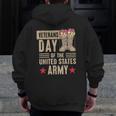 Veterans Day Of The United States Army Tee Zip Up Hoodie Back Print