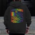 Veterans For Equality For Military Supporting Lgbtq Graphics Zip Up Hoodie Back Print