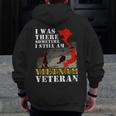 Vietnam Veteran Military Sodier Veterans Day American Flag Zip Up Hoodie Back Print