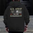 Vintage Afghanistan Veteran Us Army Military Zip Up Hoodie Back Print