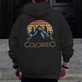 Vintage Co Colorado Mountains Outdoor Adventure Zip Up Hoodie Back Print
