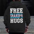 Vintage Free Grandpa Hugs Transgender Heart Lgbt Pride Month Zip Up Hoodie Back Print