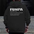 Vintage Funpa Grandpa Definition Funpa Zip Up Hoodie Back Print