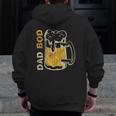 Vintage It's Not A Dad Bod It's Father Dad Figure Drinking Zip Up Hoodie Back Print