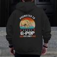 Vintage Promoted To G-Pop 2021 Father Day Zip Up Hoodie Back Print