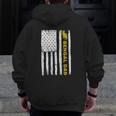 Vintage Retro Best Bengal Cat Dad Ever Fur Daddies Zip Up Hoodie Back Print