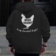 Wicked Chickends Lay Deviled Eggs Zip Up Hoodie Back Print