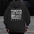 Yokota Air Base Alumni Veteran Fusa Tokyo Japan Zip Up Hoodie Back Print