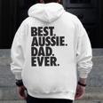 Aussie Dad Australian Shepherd Dog Dad Zip Up Hoodie Back Print