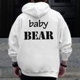 Baby Papa Bear Duo Father SonZip Up Hoodie Back Print