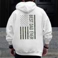 Best Dad Ever American Us Camouflage Flag For Father Zip Up Hoodie Back Print