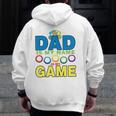 Dad Lucky Bingo Player Dadfathers Day Zip Up Hoodie Back Print