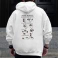 Friday Workout French Bulldog Gym Zip Up Hoodie Back Print