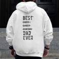 Mens Best Dad Ever Father's Day S Zip Up Hoodie Back Print