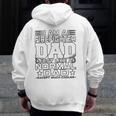 Mens Firefighter Dad Firefighter Father's Day Zip Up Hoodie Back Print