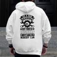 Mens I'm A Dad Grandpa And A Retired Engineer Retirement Zip Up Hoodie Back Print