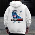 Mens Matching Family 4Th Of July Patriotic Grandpasaurusrex Zip Up Hoodie Back Print