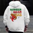 Mens Numbers Juan Dad Spanish Dad Best Dad Ever Mexican Zip Up Hoodie Back Print