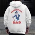 Monopoly Dad Father's Day Zip Up Hoodie Back Print