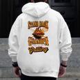Stand Back Grandpa Is Grilling Grill Master 4Th Of July Dad Zip Up Hoodie Back Print