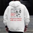 Thank You Stepdad Stepfather From Daughter Zip Up Hoodie Back Print