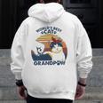 World's Best Cat Grandpaw Vintage Grandpa Cat Lover Zip Up Hoodie Back Print