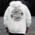 World's Best Papa Cool Dad Fathers Day Dads Zip Up Hoodie Back Print