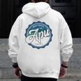 World's Greatest Apu Hungarian Dad Zip Up Hoodie Back Print