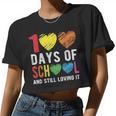 100 Days Of School And Still Loving It For Teacher Student Women Cropped T-shirt