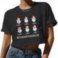 4Th Grade Teacher Life Santa Women Cropped T-shirt