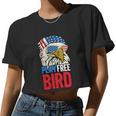 4Th Of July American Flag Bald Eagle Mullet Play Free Bird Women Cropped T-shirt