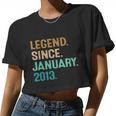 9Th Birthday 9 Year Old Legend Since January 2013 V3 Women Cropped T-shirt