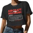 Aircraft Mechanic Definition Airplane Technician Women Women Cropped T-shirt