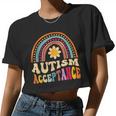 Autism Awareness Acceptance Special Education Teacher Women Cropped T-shirt