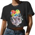 Autism Awareness Mommy Koala Bear With Baby Puzzle Heart Women Cropped T-shirt